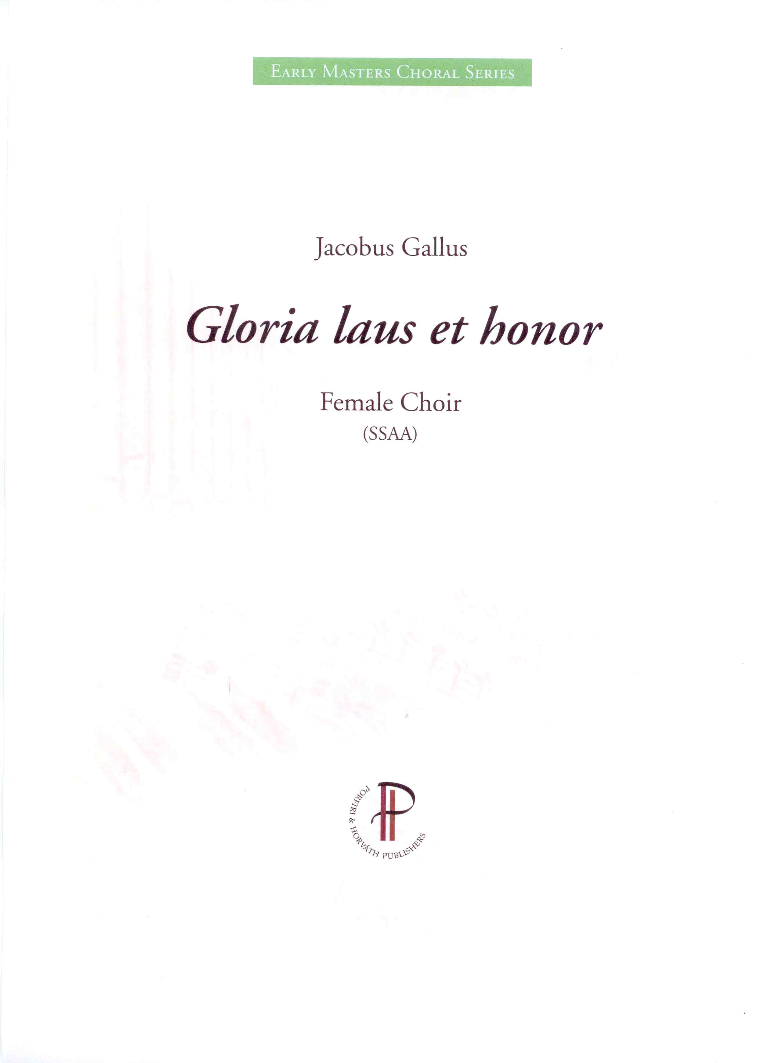 Gloria laus et honor - Probepartitur zeigen